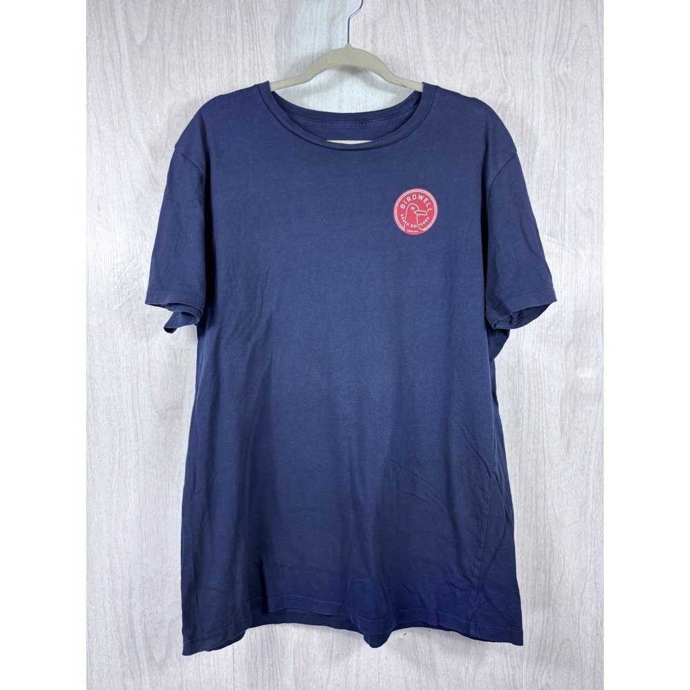 Birdwell T Shirt XL Navy Surf Logo Graphic Back Print Coastal Cali Skater Tee